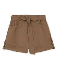 Reiss Women's Belted Button-Tab Shorts
