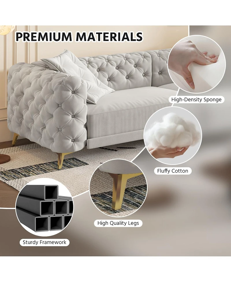 Streamdale Furniture 97.7" 3-in-1 Convertible Sleeper Sofa, 28.4" Deep Seat Pull Out Sofa Bed
