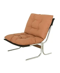 Streamdale Furniture Modern Leather Armchair with Metal Legs