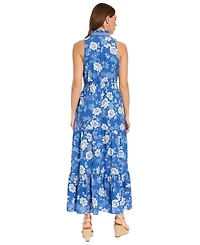 London Times Women's V-Neck Maxi Dress