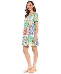London Times Women's V-Neck Dress