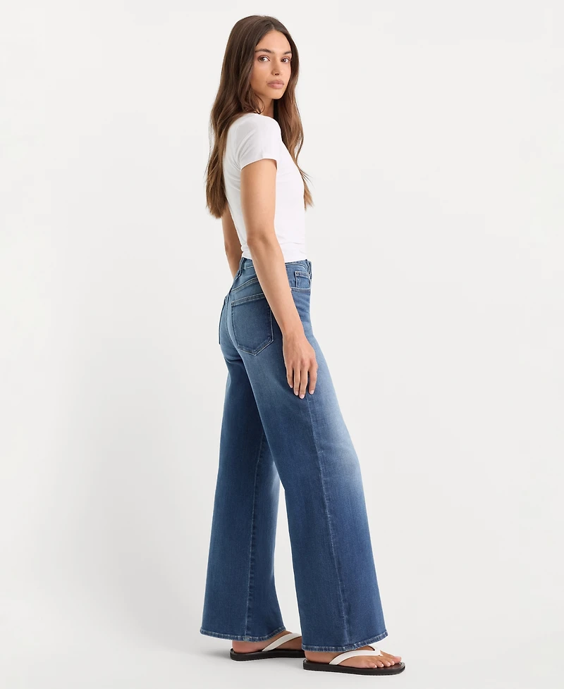 Good American Women's Soft Tech Good Waist Palazzo Ankle Jeans