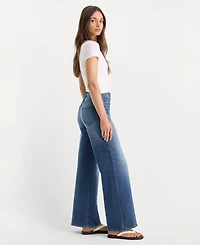 Good American Women's Soft Tech Good Waist Palazzo Ankle Jeans