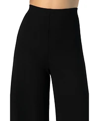 Ivonne Women's Ribbed Wide-Leg Culotte Pants