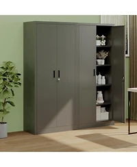 gaomon 72 Inch Heavy-Duty Metal Storage Cabinet with 4 Adjustable Shelves for Garage, Home and Office