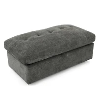 Streamdale Furniture Reclining Sofa with Usb and Storage Ottoman