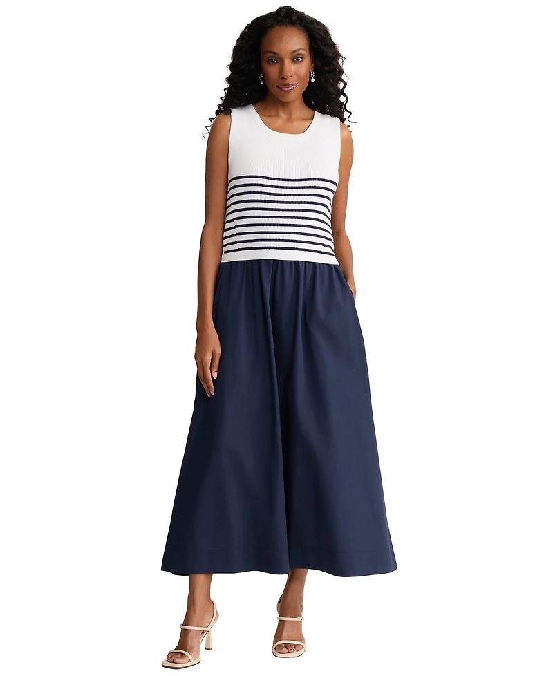 Jones New York Women's Sleeveless Round Neck Maxi Dress