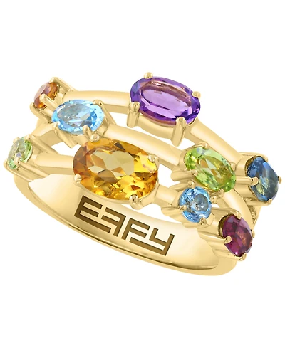 Effy Collection Multi-Gemstone Ring (2-1/2 ct. t.w.) in 14k Gold-Plated Sterling Silver