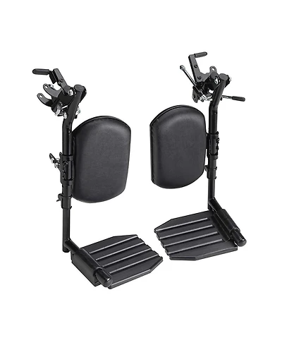 Invacare Wheelchair Elevating Legrests Padded Calf Support, Aluminum Footplates, Adjustable Length