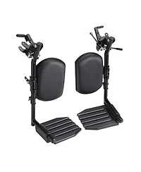 Invacare Wheelchair Elevating Legrests Padded Calf Support, Aluminum Footplates, Adjustable Length