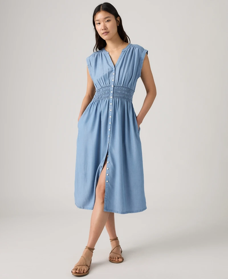 Levi's Women's Beatrice Button-Front Midi Dress
