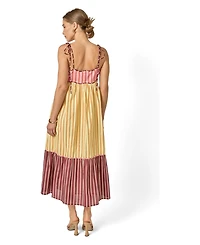 English Factory Women's Colorblock Stripe Sleeveless Midi Dress