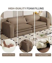 Streamdale Furniture 93" King Size Sleeper Sofa Bed, Pull Out Sofa, 3-in-1 Convertible Chaise Lounge Couch