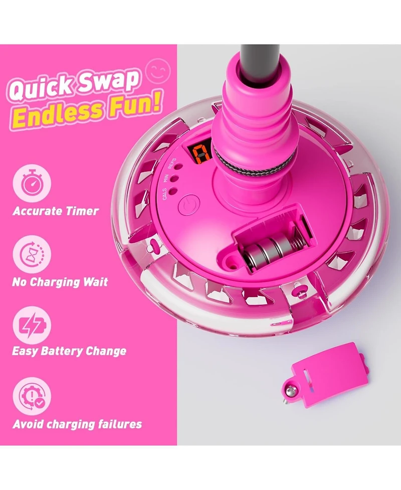 HopeRock Skip Ball Toy for Girls Ages 6-10,Girl Birthday Gifts,3 Fun Modes,Flashing Light-Up Wheel,Led Digital Counter,Replaceable Battery