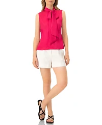 Ivonne Women's Tailored Cotton Single-Button Shorts