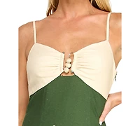 Trixxi Juniors' Sleeveless Fit & Flare Midi Dress