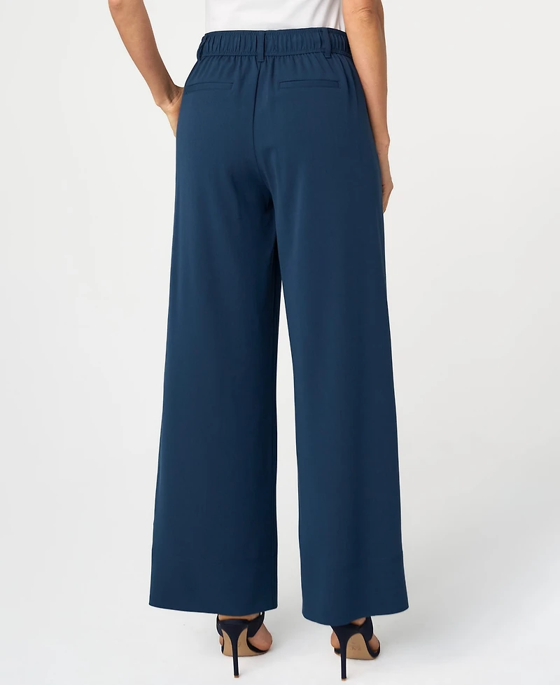 Liverpool Los Angeles Petite High-Rise Pleated Wide-Leg Trousers