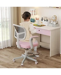 Sugift Kids Desk Chair Children Study Chair with Adjustable Height Armrest and Footrest