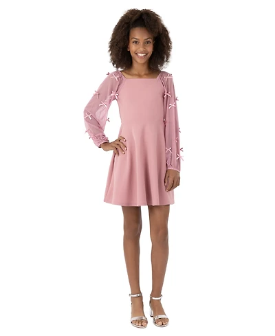 Speechless Girls' 7–16 Long-Sleeve Knee Dress