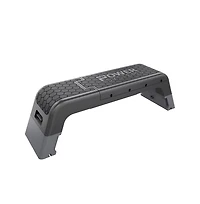 Power Systems Aerobic Deck, Adjustable Fitness Deck Bench With Adjustable Deck and Resistance Band Clips