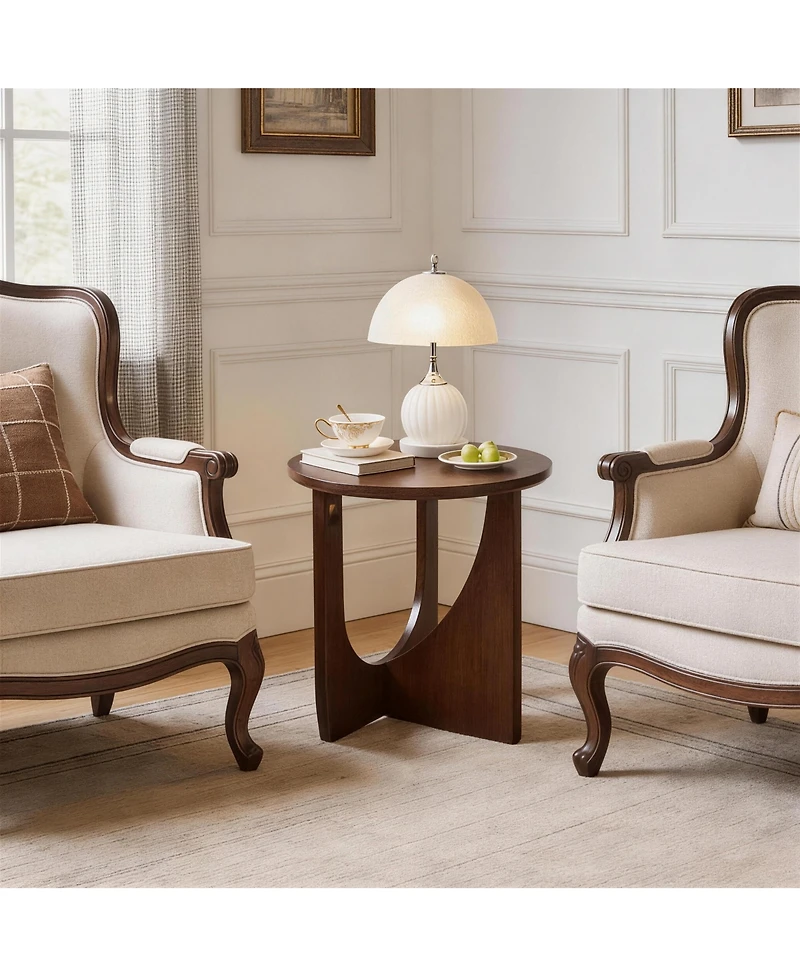 Streamdale Furniture Solid Wood Side Table, Rustic Accent Table