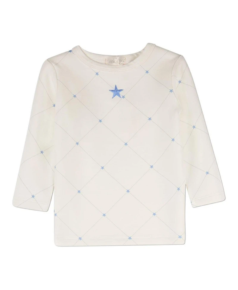 MeMoi Little Girls 2 Piece "Stars and Stitching" Cotton/Rayon-Blend Pajama Set