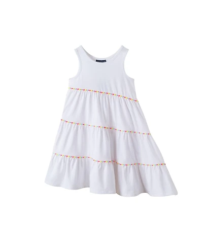 Andy & Evan Little Girls Pom Jersey Dress