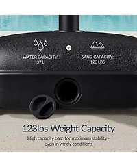 Best Choice Products 123lb Capacity Fillable Mobile Umbrella Base For Patio, Deck, 4 Wheels - Dome Square