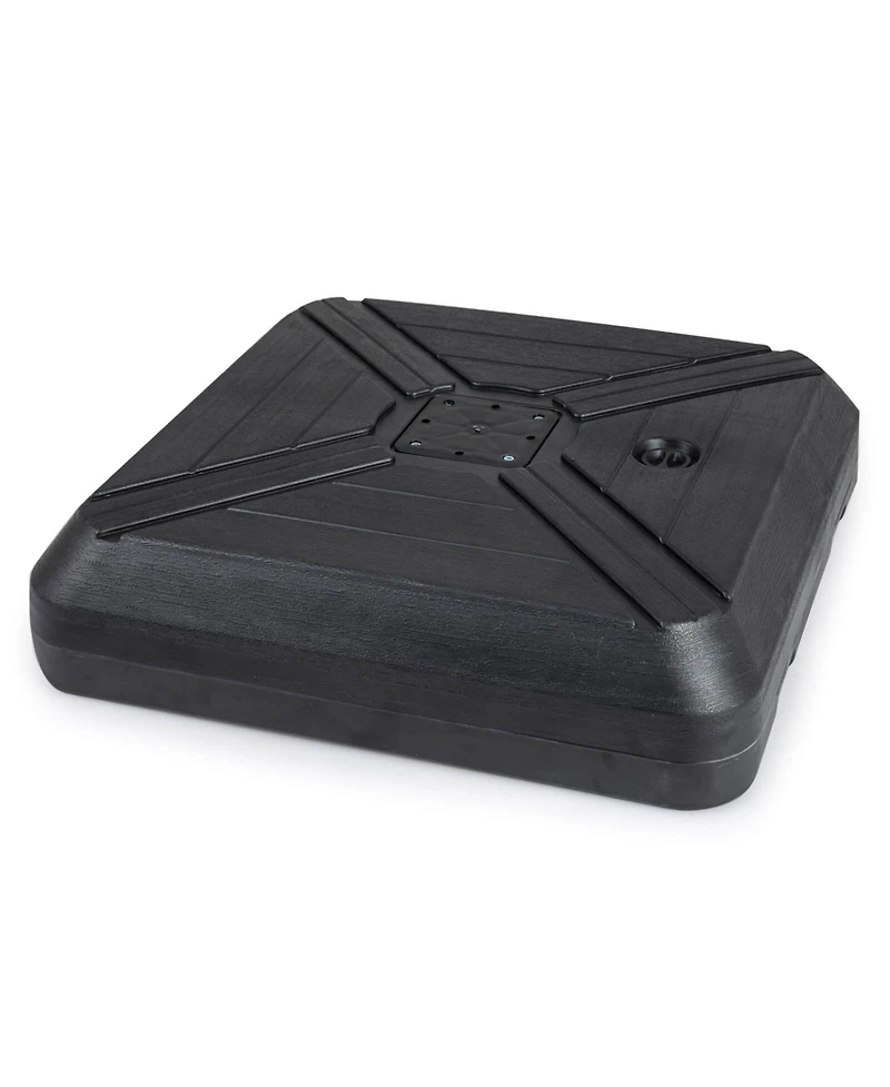 Costway Cantilever Offset Umbrella Base With Wheels, Metal Crossbar For Backyard And Poolside