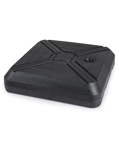 Costway Cantilever Offset Umbrella Base With Wheels, Metal Crossbar For Backyard And Poolside