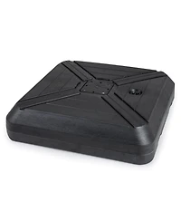 Costway Cantilever Offset Umbrella Base With Wheels, Metal Crossbar For Backyard And Poolside