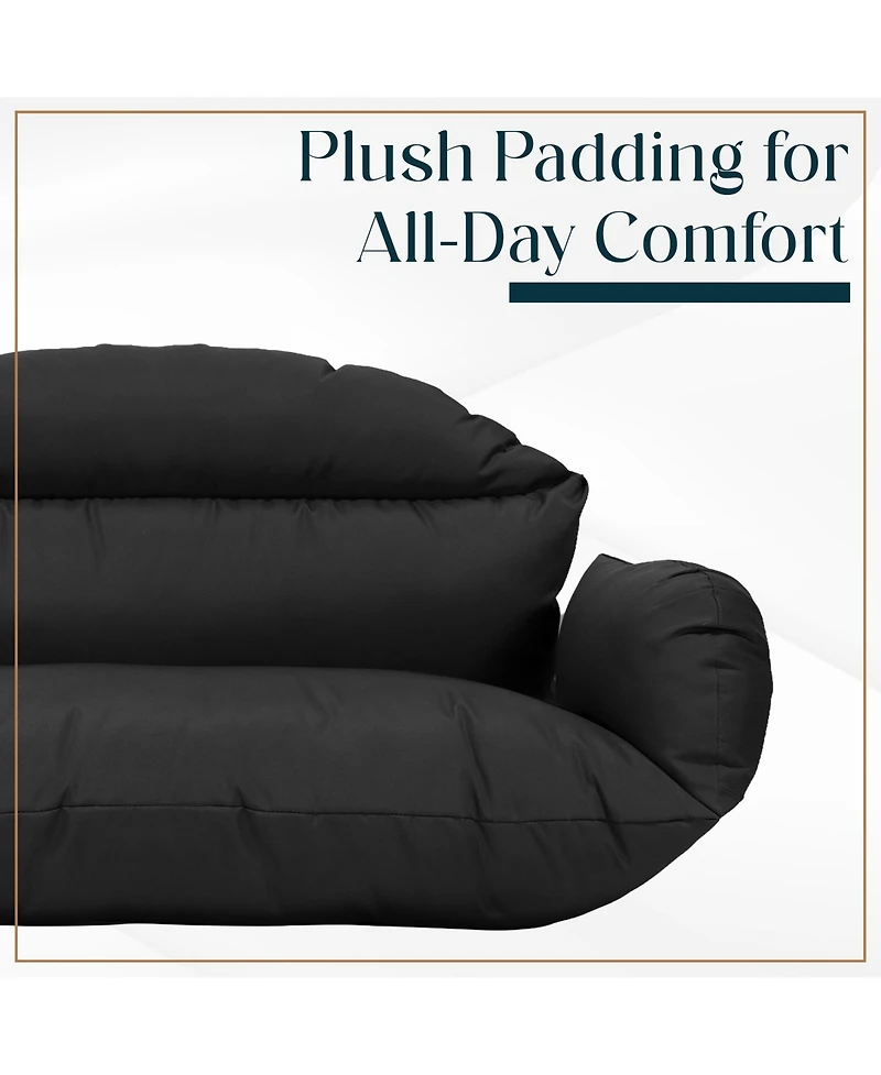 LeisureMod 2-Person Polyester Cushions for Swing Chairs and Hammocks