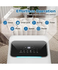Costway 6500 Btu Portable Air Conditioner 3 in 1 Air Cooler with Fan and Dehumidifier