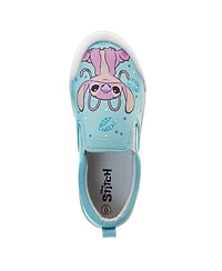 Disney Women's Stitch & Angel Slip On Low Top Canvas Sneakers Casual Wear Comfort Fit Fun Design Everyday Style