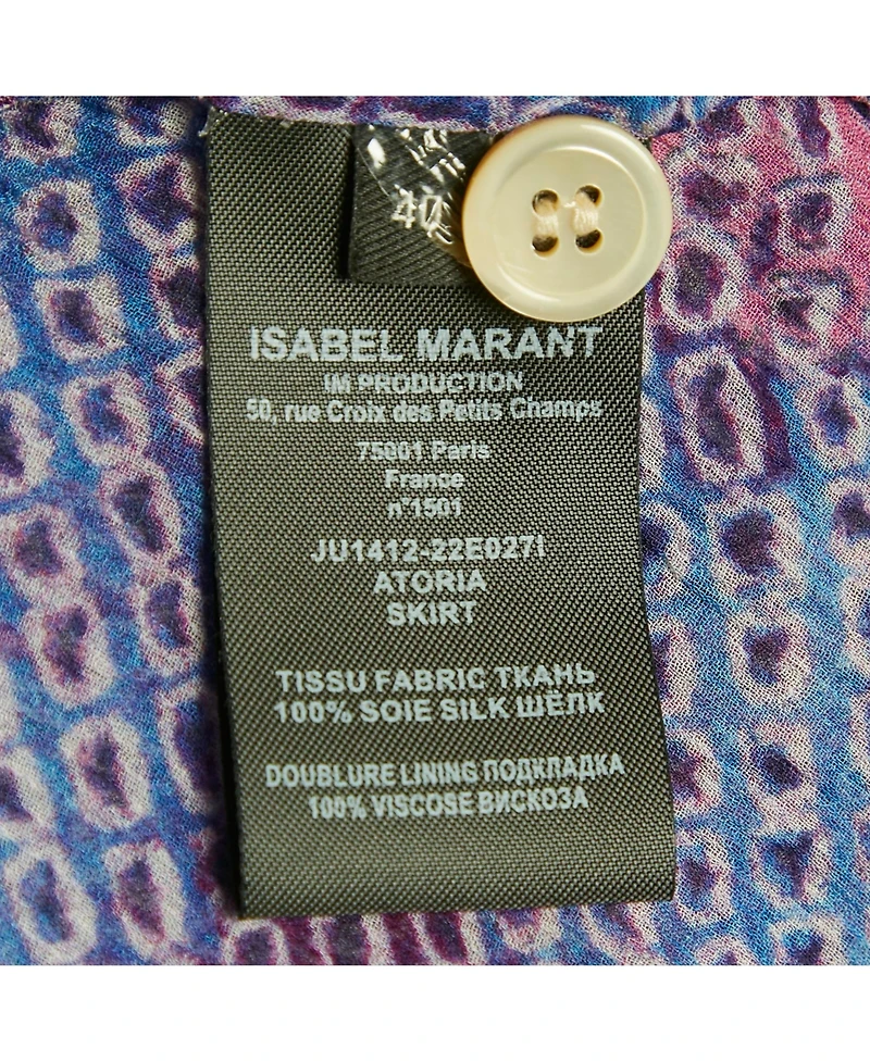 Pre-Owned Isabel Marant Women's Printed Silk Wrap Mini Skirt