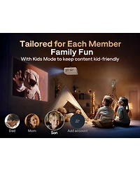 Aurzen Mini Smart Projector with NetfIix Included, Auto Focus and Keystone, 16W DoIby Audio, for Home Theater and Outdoor Use