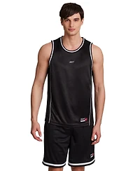 Reebok Men's Polyester Basketball Jock Tag Mesh Tank Top T-shirt