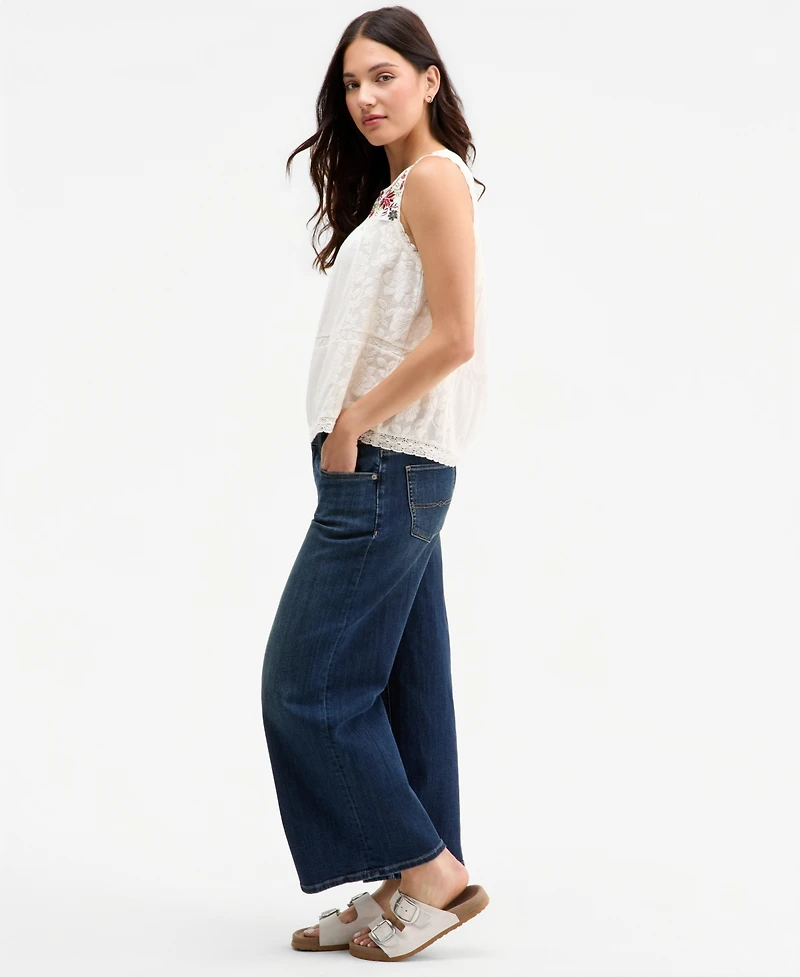 Lucky Brand Women's Sweet Mid-Rise Wide-Leg Ankle Jeans