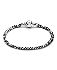 Pandora Black Cord Box Chain Bracelet