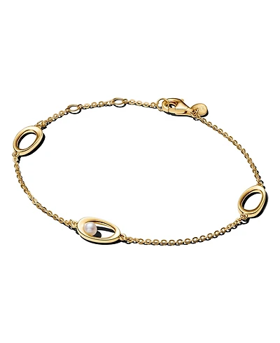 Pandora Oval Treated Freshwater Cultured Imitation Pearl Bracelet