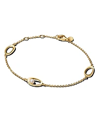 Pandora Oval Treated Freshwater Cultured Imitation Pearl Bracelet