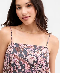 Lucky Brand Women's Printed Drop-Waist Mini Day Dress