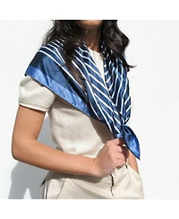 Bespoke Fashion Women's Navy Oversized Square Scarf
