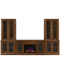 Amren 65" Wood 2 Door Console with Fireplace