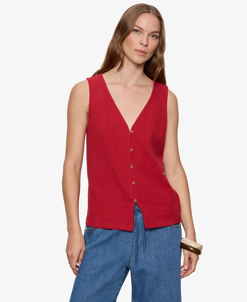 Sanctuary Petite Cotton Easy Textured Tank Top