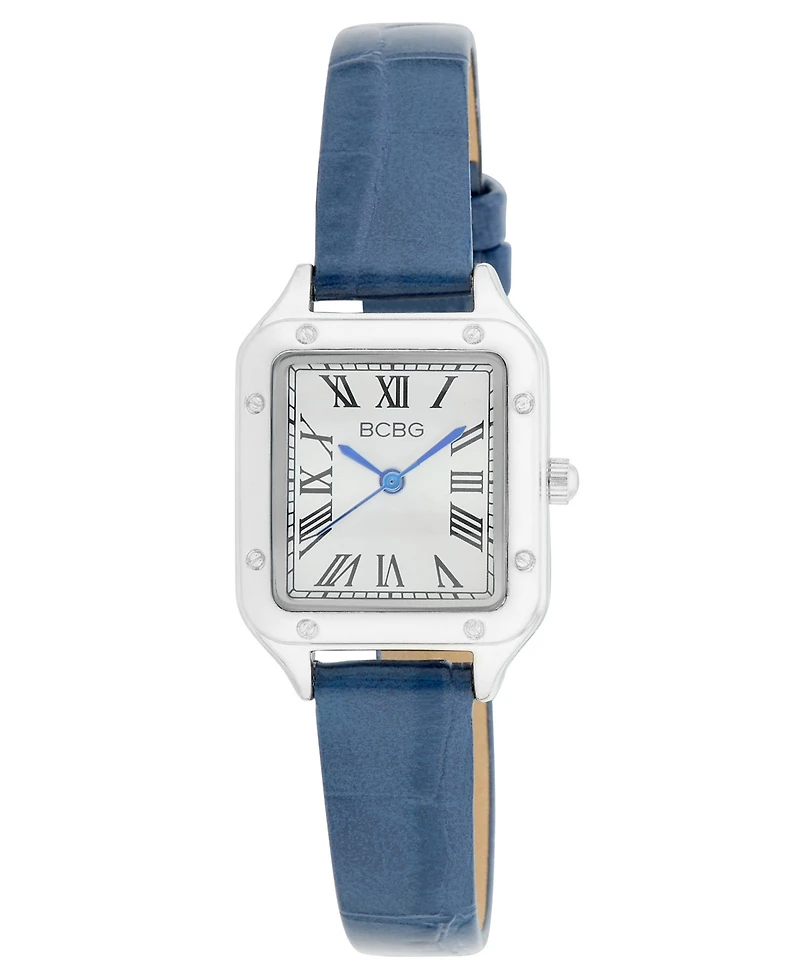 Bcbg Women's Quartz Square Silver Stainless Steel Watch 25mm