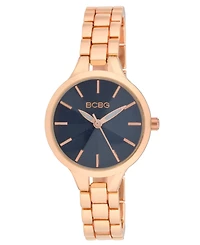 Bcbg Women's Quartz Round Rose Gold Stainless Steel Watch 32mm