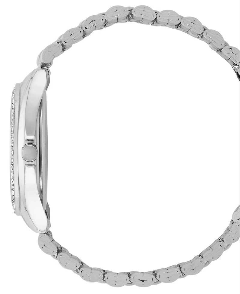 Bcbg Women's Quartz Round Silver Stainless Steel Watch 34mm