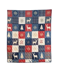 Your Lifestyle Noel Patch Reversible Throw, 50" x 60"