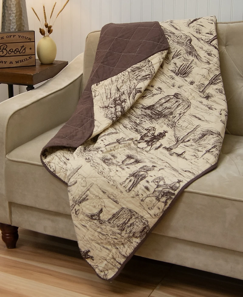 Donna Sharp Cowboy Cotton Reversible Throw, 50" x 60"
